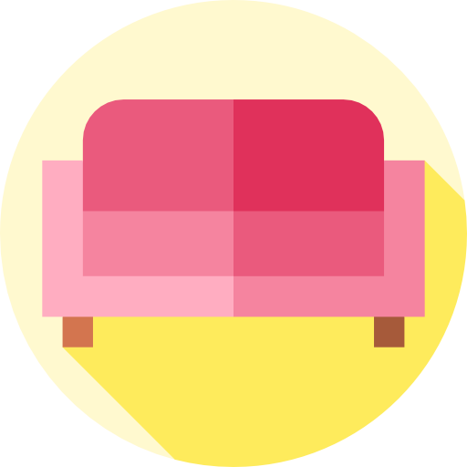 Couch Flat Circular Flat icon