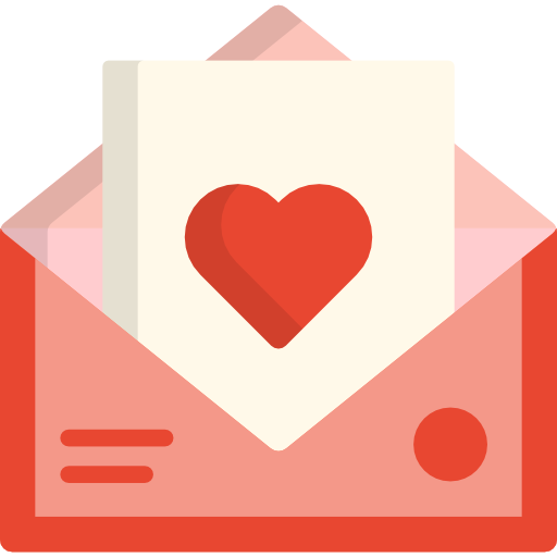 list miłosny Special Flat ikona