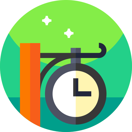 Clock Geometric Flat Circular Flat icon