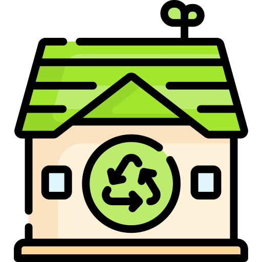 Eco house Special Lineal color icon