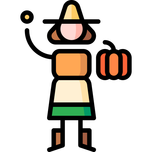 Farmer Puppet Characters Lineal Color icon
