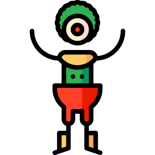 Clown Puppet Characters Lineal Color icon