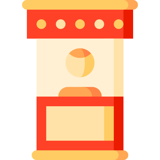 Ticket window Puppet Characters Flat icon