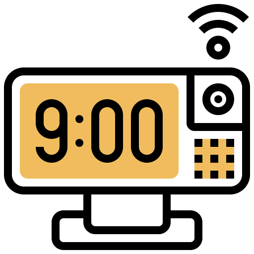 Alarm clock Meticulous Yellow shadow icon