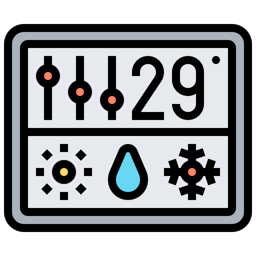 Thermostat Meticulous Lineal Color icon