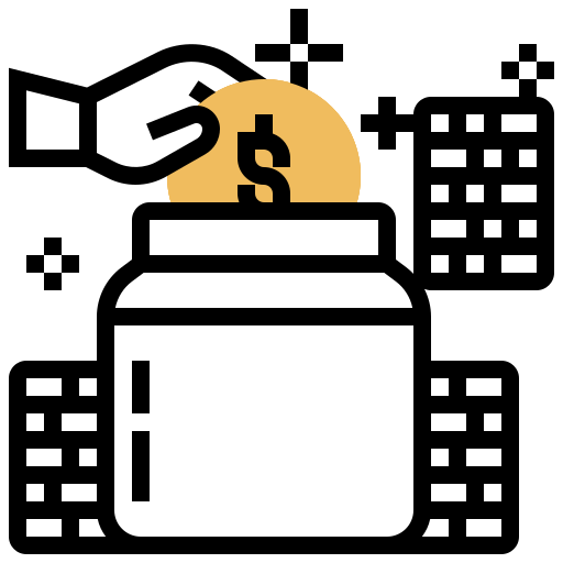 geld sparen Meticulous Yellow shadow icon