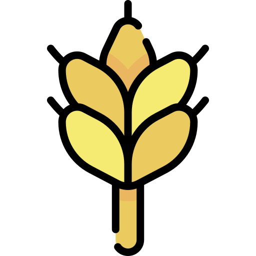 Пшеницы Kawaii Lineal color иконка