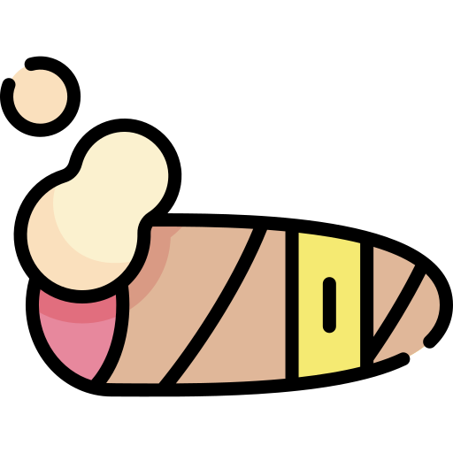 cigarro Kawaii Lineal color icono