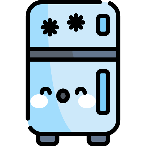 congelador Kawaii Lineal color icono