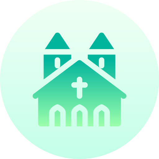 iglesia Basic Gradient Circular icono