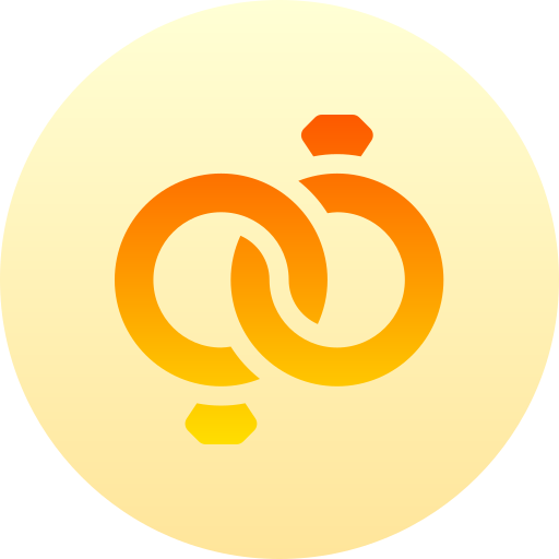 anillo de compromiso Basic Gradient Circular icono