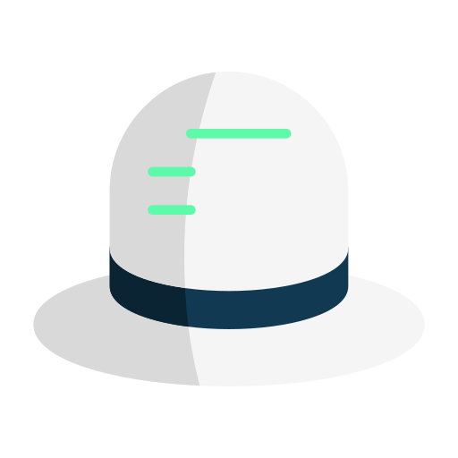 белая шляпа Generic Flat иконка