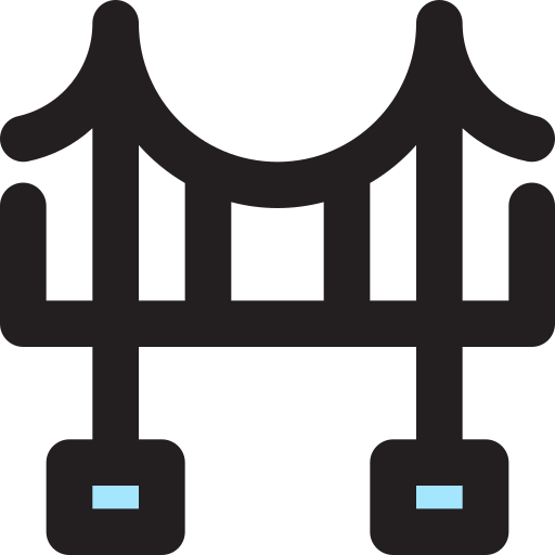 橋 Generic Outline Color icon