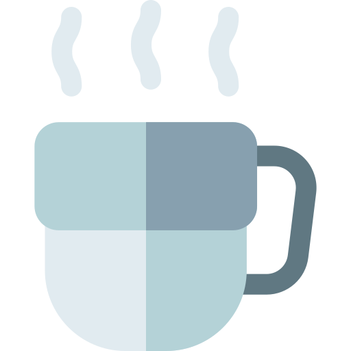 koffiekop Basic Rounded Flat icoon