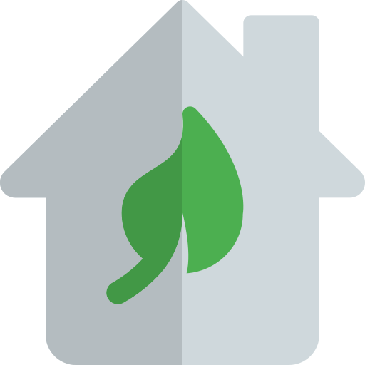 Eco house Pixel Perfect Flat icon