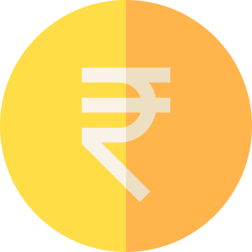 Rupee Basic Straight Flat icon