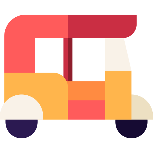 Tuk tuk Basic Straight Flat icon