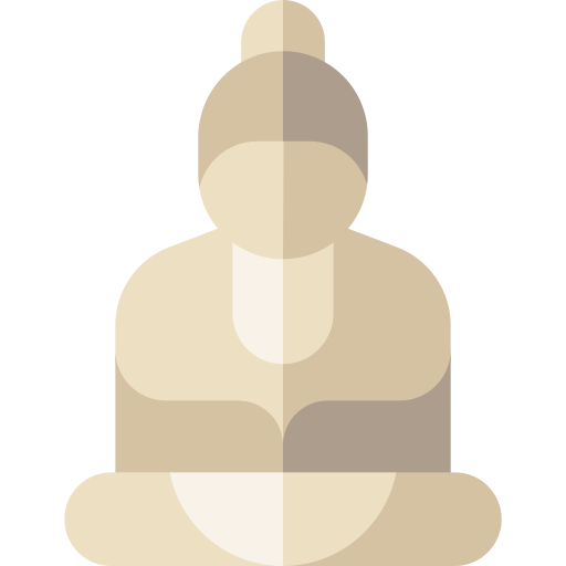 bouddha Basic Straight Flat Icône