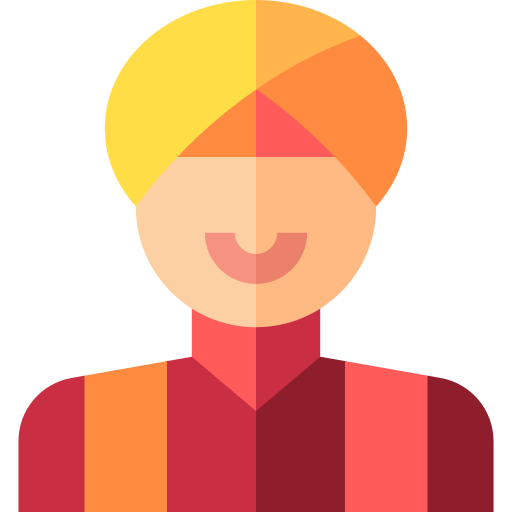 Indian man Basic Straight Flat icon