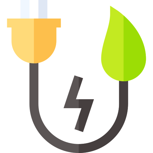 groene energie Basic Straight Flat icoon