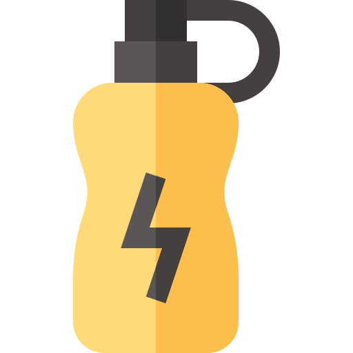 energiedrank Basic Straight Flat icoon