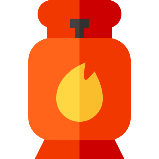 tanque de gas Basic Straight Flat icono