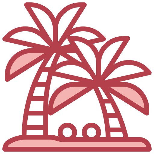 Palm tree Surang Red icon