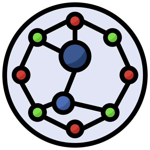 Molecule Surang Lineal Color icon