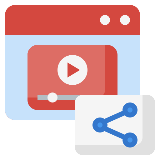 Share video Surang Flat icon