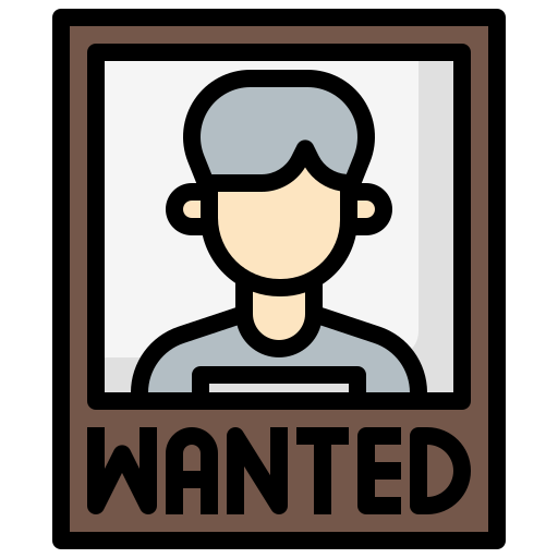 Wanted Surang Lineal Color icon
