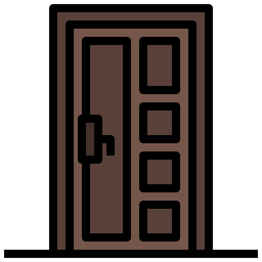 Single door Surang Lineal Color icon