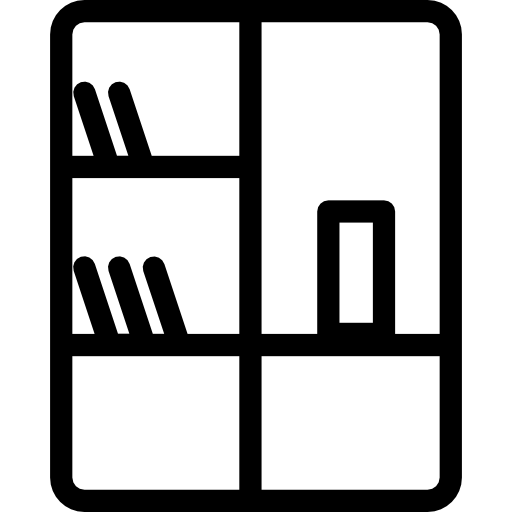 boekenplank Cursor creative Lineal icoon