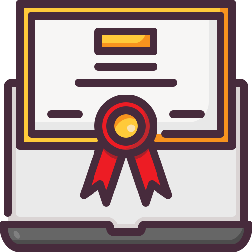 certificado Generic Outline Color icono