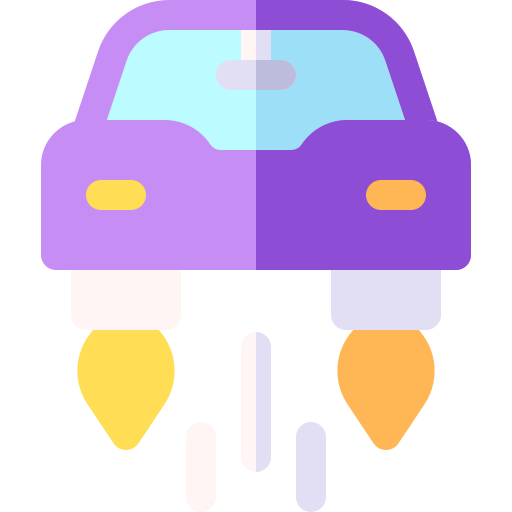 Flying car Basic Rounded Flat icon