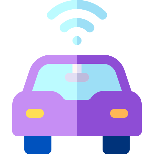Autonomous car Basic Rounded Flat icon