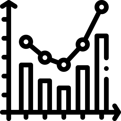 diagramme à bandes Detailed Rounded Lineal Icône