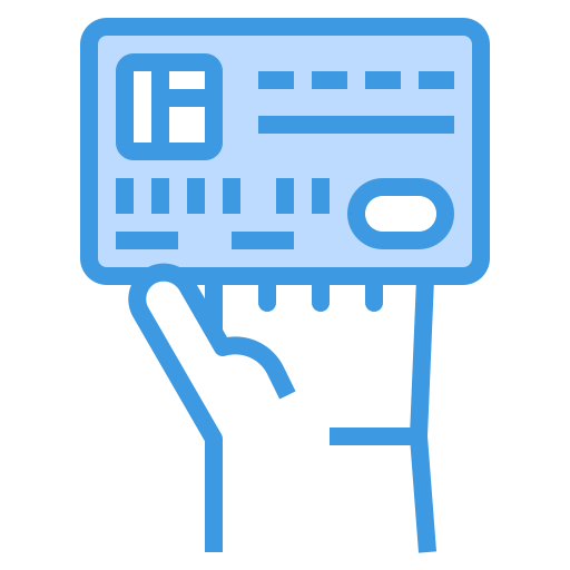 신용 카드 itim2101 Blue icon