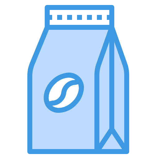 Coffee bag itim2101 Blue icon