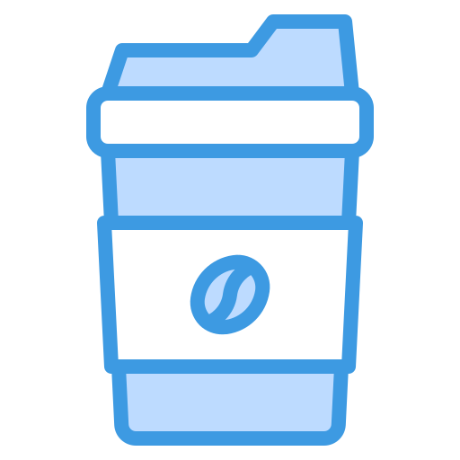 Paper cup itim2101 Blue icon