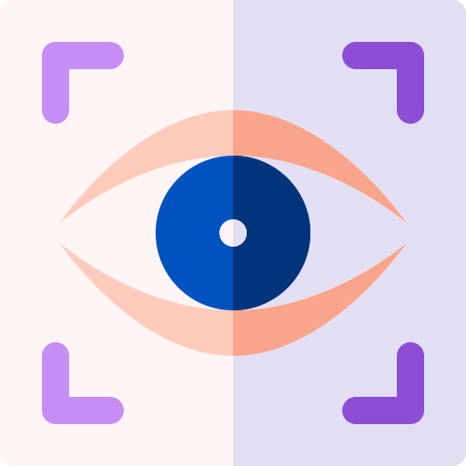 Eye scan Basic Rounded Flat icon