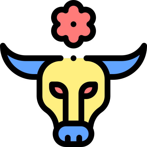 Bull Detailed Rounded Lineal color icon