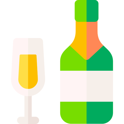 шампанское Basic Rounded Flat иконка