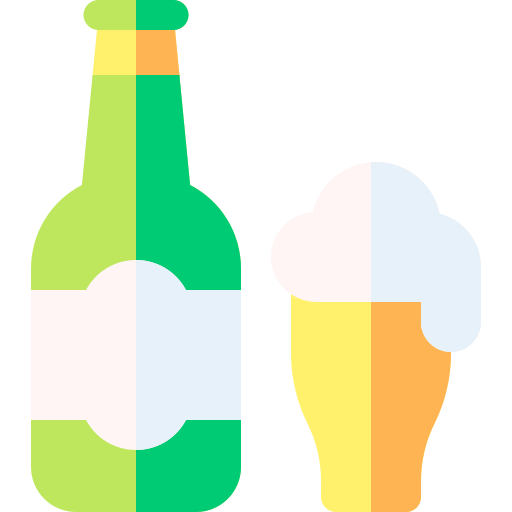 bottiglia di birra Basic Rounded Flat icona
