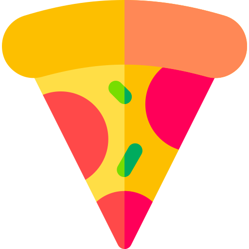 porción de pizza Basic Rounded Flat icono