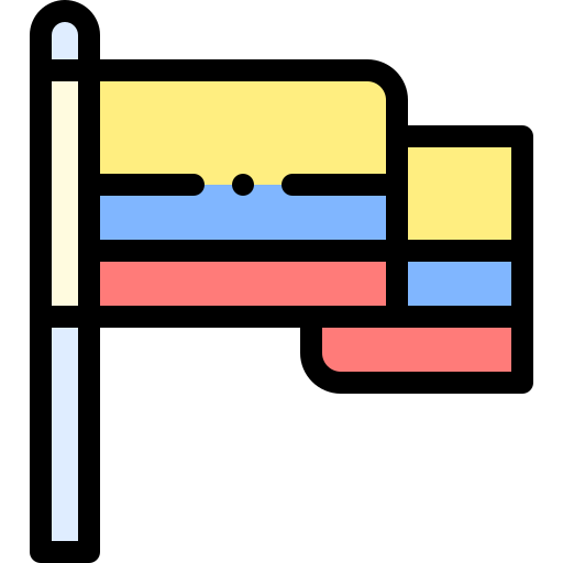 콜롬비아 Detailed Rounded Lineal color icon
