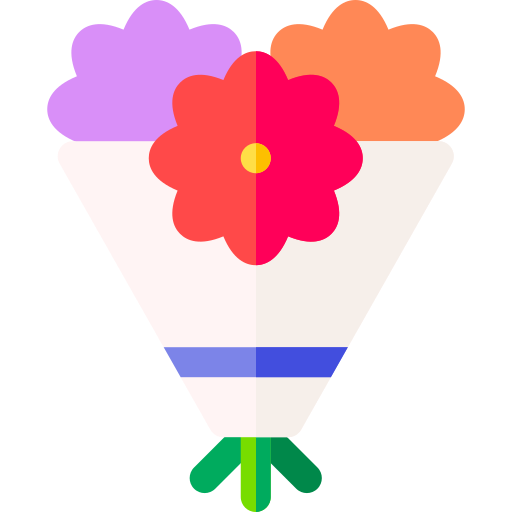 bukiet kwiatów Basic Rounded Flat ikona