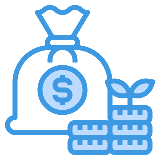 Money bag itim2101 Blue icon