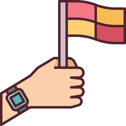 bandera de fuera de juego Generic Outline Color icono