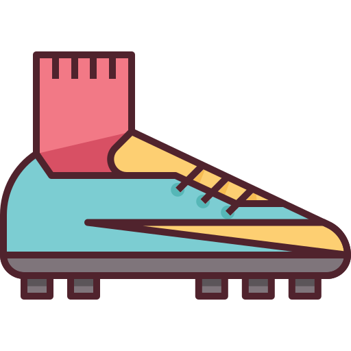 voetbalschoenen Generic Outline Color icoon