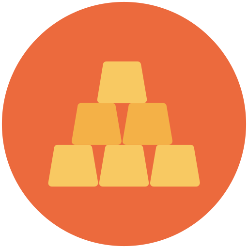 Gold Vector Stall Flat icon